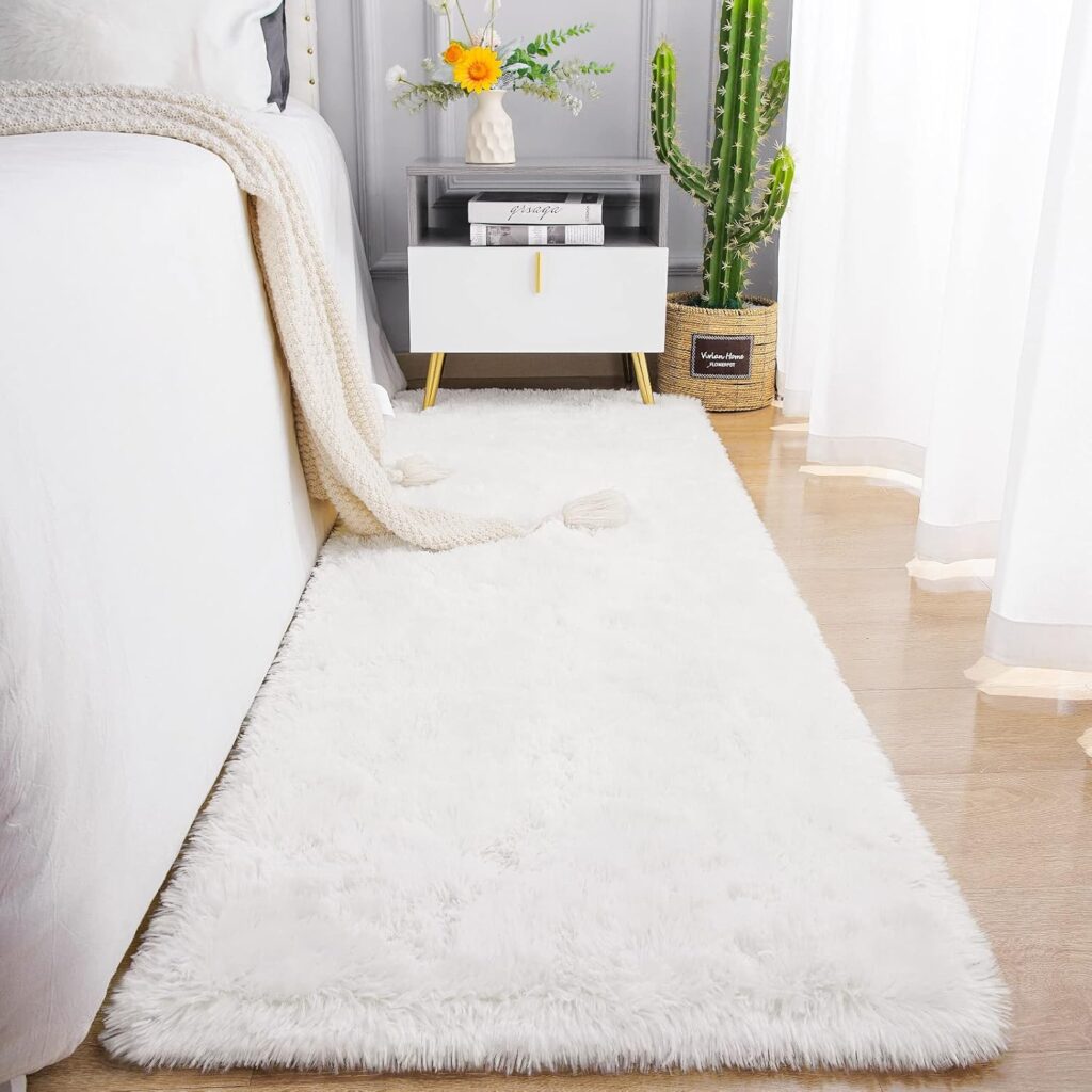 Chicrug Soft Runner, Rug for Bedroom, Living Room, 60 x 180cm Plush, Fluffy, Shaggy, Lint-Free Rug for Nursery, Girls’ Room, Home Decoration, Cream-Colored Chicrug Soft Runner, Rug for Bedroom, Living Room, 60 x 180cm Plush, Fluffy, Shaggy, Lint-Free Rug for Nursery, Girls’ Room, Home Decoration, Cream-Colored