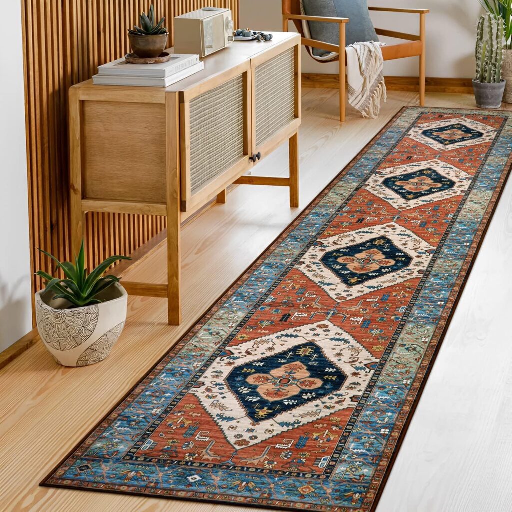 Lahome Boho Runner Rug, 2′ x 10′, Multi Color, Soft, Stain Resistant, Non-Slip, Machine Washable, Low Pile, Indoor, Rectangular Hallway Runner Lahome Boho Runner Rug, 2′ x 10′, Multi Color, Soft, Stain Resistant, Non-Slip, Machine Washable, Low Pile, Indoor, Rectangular Hallway Runner