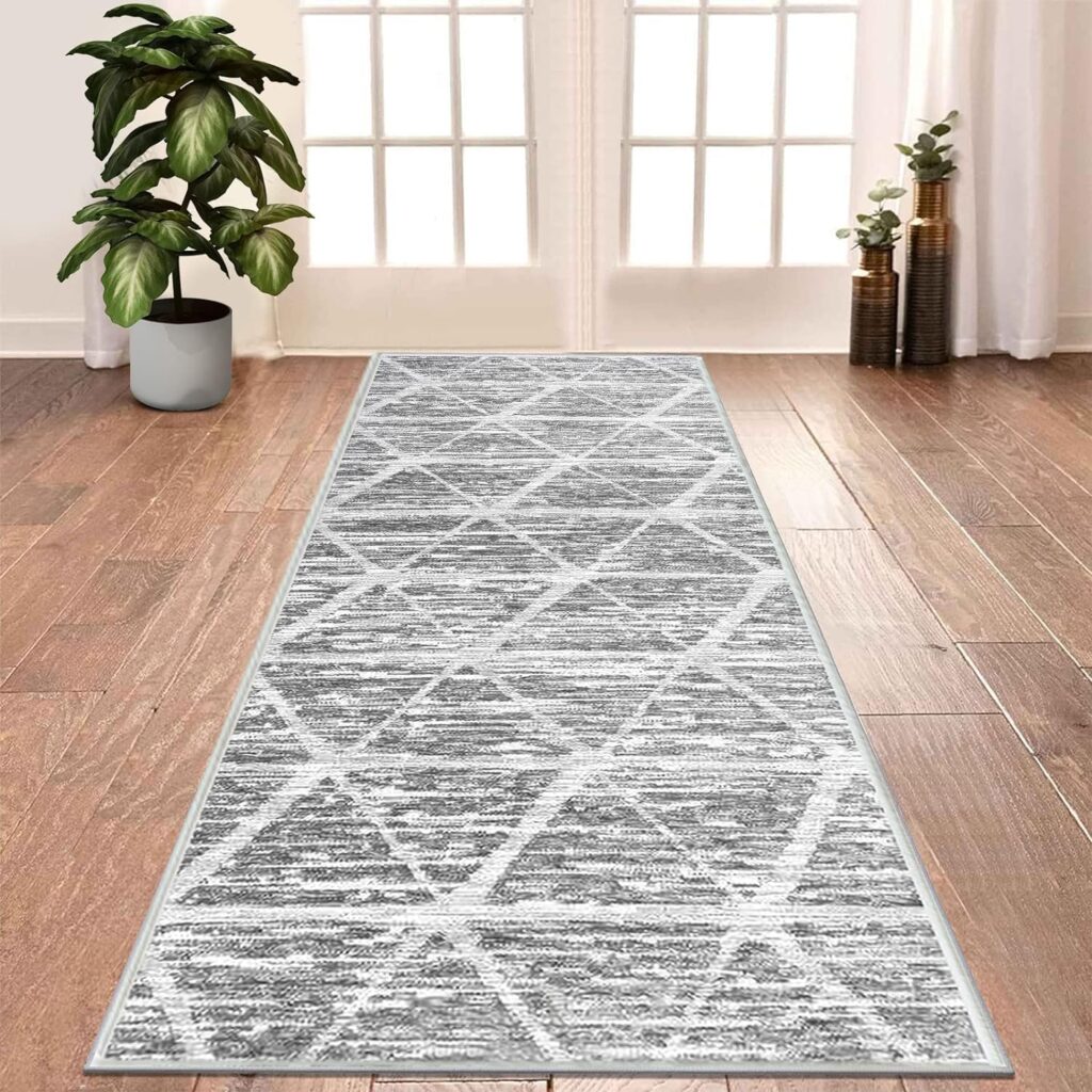 Calore Carpet Runners for Hallways Non Slip Washable Runner Rugs Long Soft Kitchen Runner Grey Hallway Hall Runners for Bedroom Hallways Living Room Kitchen (Ivory/Grey, 60 x 120 cm) Calore Carpet Runners for Hallways Non Slip Washable Runner Rugs Long Soft Kitchen Runner Grey Hallway Hall Runners for Bedroom Hallways Living Room Kitchen (Ivory/Grey, 60 x 120 cm)