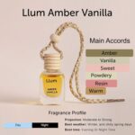 Llum Amber Vanilla Hanging Car Air Freshener |10ml, Pack of 1 |Luxury, Organic Toxin-Free Perfume |Interior Accessory for fresh Aroma |Long Lasting Fragrance, liquid - Image 3