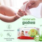 LuvLap Moisturising Wipes with Aloe Vera Lid (72 Wipes/Pack, Pack of 3) - Image 3