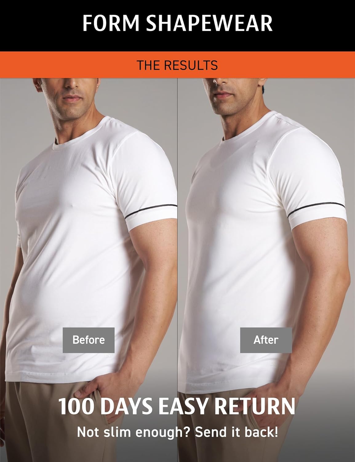 DAMENSCH Form Shapewear for Men, Comfortable and Stretchy Body Shaper for Man, Posture Correcting Tummy Tucker, Breathable Compression T Shirt, Ideal for Parties Shirt Tucker for Men Formal - Image 3