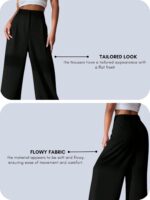 GRECIILOOKS Women High Rise High Waist Trousers Flared Korean Style Formal Pants| Elegant Workwear for Office, College & Events (Combo Pack of 2) - Image 4