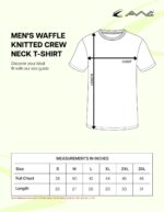 AWG ALL WEATHER GEAR Men Solid Waffle Crew Neck Tshirt | Waffle Knit T-Shirt | Men's T-Shirt | Tees for Man | Textured Half Sleeve T-Shirt's | Tshirt for Men Stylish - Image 5