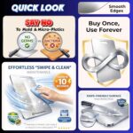 OrganizeMee Stainless Steel Chopping Board Large for Kitchen - Premium Cutting Board Vegetable and Fruit Cutter Chopper, Heavy-Duty Metal Chopping Board, Big Size Pad (36 cm X 25 cm) - Image 3