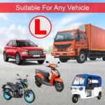 GLUN ® VinylReflective L Glass Sticker for Learning Drivers | Waterproof Car Board Sticker | Easily Removable, 15cm x 15cm, 2-Pack - Image 5