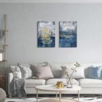 BPA® Islamic Canvas Wall Art, Arabic wall art calligraphy, Framed Large, 16x24 cm Set Muslim Quran Paintings,Office (Blue) - Image 3