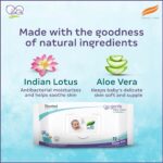 Himalaya Gentle Baby Wipes with Lid (72 wipes x4 packs -288 wipes) |100% Biodegradable Plant-based fabric | Indian Lotus & Aloe Vera | Skin Friendly PH| Extra Soft - Image 5