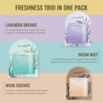 Aromahpure Gel Wink Hanging Car Perfume - Lavender, Musk, ocean | Pack of 3 | Long-Lasting Gel Based Car Air Freshener | Car Accessories | Last Up to 30 Days - Image 3