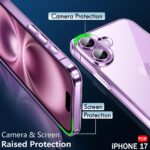 TheGiftKart Ultra-Hybrid Crystal Clear Back Case Cover for iPhone 17 | Shockproof Design | Hard Back Cover Case for iPhone 17 (PC & TPU, Transparent) - Image 4