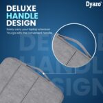 Dyazo Water Resistant Laptop Sleeve/Laptop case/laptop cover with Handle Compatible for 15 Inch to 15.6" Inches laptops & Notebooks - Grey - Image 4
