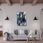 BPA® Islamic canvas wall art, Arabic Wall Art Decor, Framed Modern Calligraphy Artworks for Home Decoration, 16x24 inch - Image 5