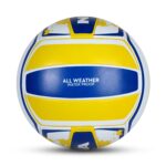 NIVIA Kross World Volleyball, Training Ball, 18 Panels, Rubber Machine Stitched with Smooth Surface Matt, Latex Bladder, Training Ball Standard, to Play on Outdoor Surfaces (Size - 4, Yellow/Blue) - Image 3