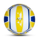 NIVIA Kross World Volleyball, Training Ball, 18 Panels, Rubber Machine Stitched with Smooth Surface Matt, Latex Bladder, Training Ball Standard, to Play on Outdoor Surfaces (Size - 4, Yellow/Blue) - Image 4