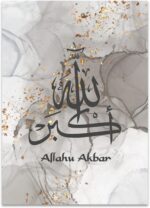 Qiezipl Abstract Alhamdulillah Islamic Calligraphy Gold Modern Posters Wall Art Canvas Painting Print Pictures Living Room Home Decor 50X70Cmx3Pcs No Frame - Image 3