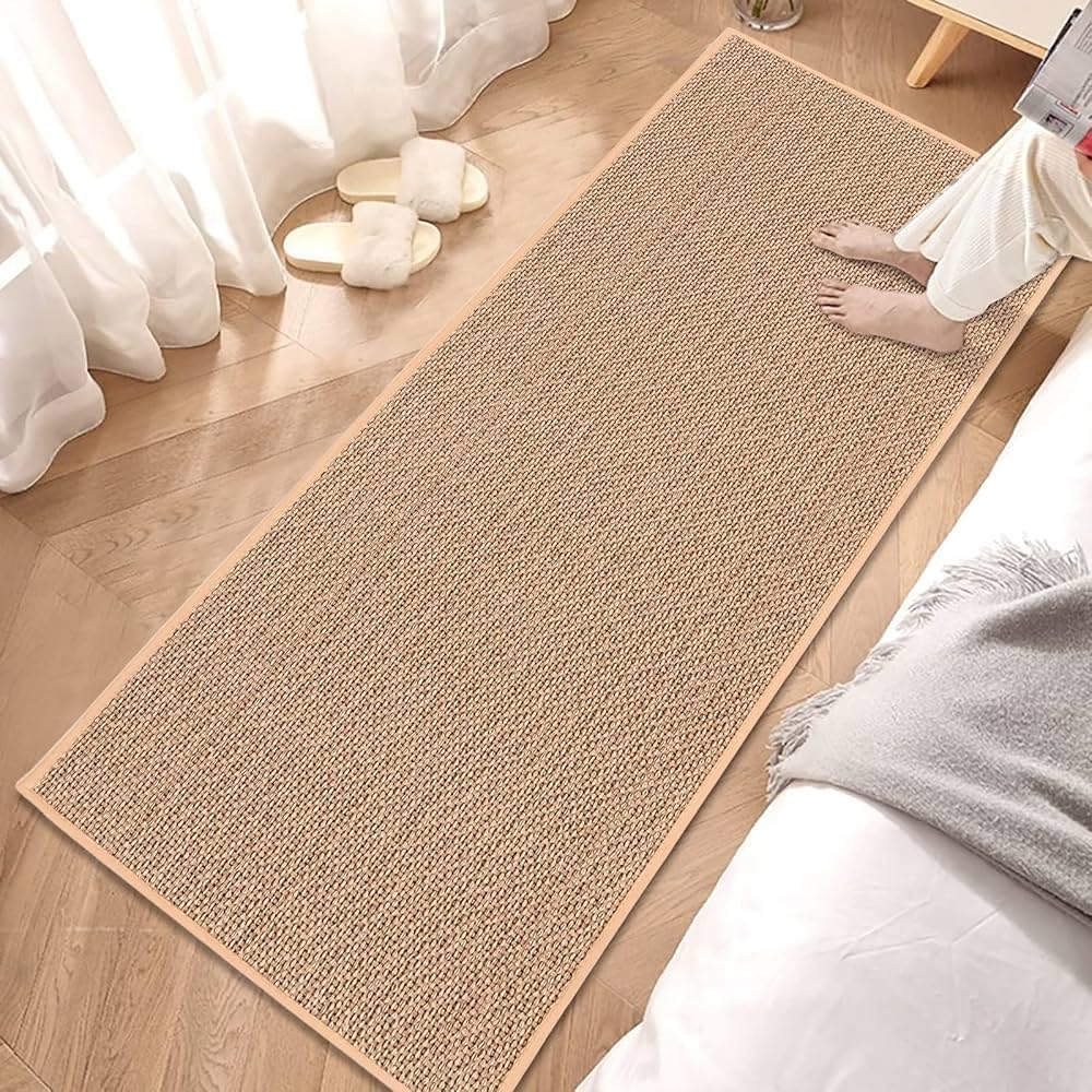 Kitchen Rugs and Mats Washable [2 PCS] Non-Skid Natural Rubber Kitchen Mats for Floor Runner Rugs Set for Kitchen Floor Front of Sink, Hallway, Laundry Room 44cm*75cm+44cm*120cm