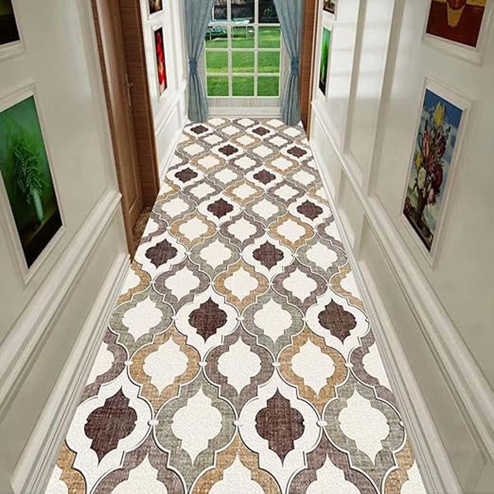 Hallway Runner Rug, Non-slip Carpet, Kitchen Hall Stairs Narrow Runner Rug with Non Slip Backing,Extra Long 0.8m x 3m (Style 2)