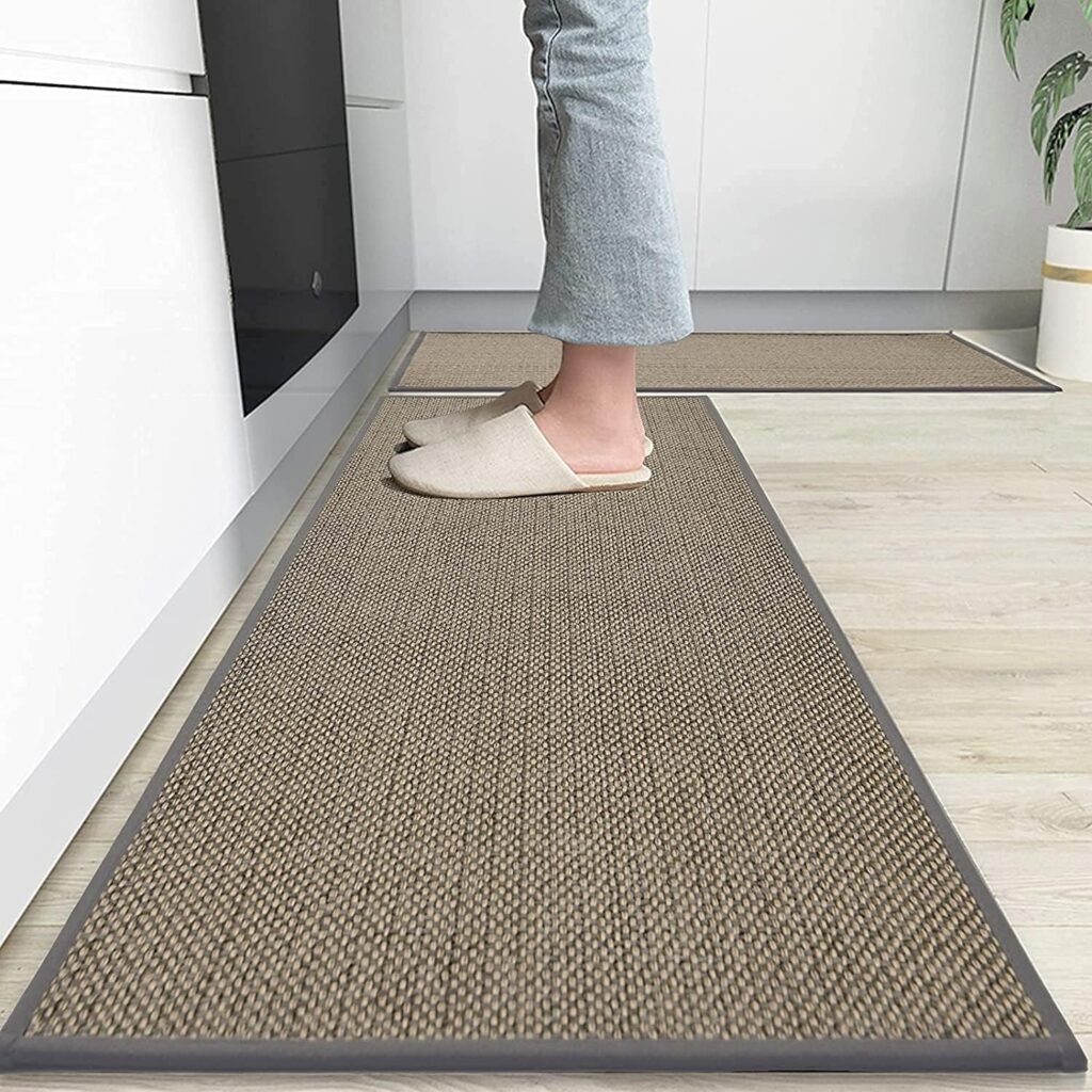 SKADE 150cm Kitchen Rug Mats Washable Kitchen Floor Mat Non-Skid Natural Rubber Kitchen Mats for Floor Runner Rugs Set for Floor Front of Sink, Hallway, Laundry Room (44x150cm + 44x75cm, Granny Grey) SKADE 150cm Kitchen Rug Mats Washable Kitchen Floor Mat Non-Skid Natural Rubber Kitchen Mats for Floor Runner Rugs Set for Floor Front of Sink, Hallway, Laundry Room (44x150cm + 44x75cm, Granny Grey)