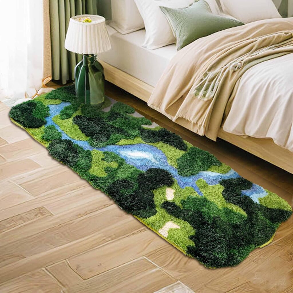 24″×68″ Moss Hallway Runner Rug,Shag Carpet Leaf Bedroom Rugs Non Slip Bath Mat Laundry Rug Runner,Ultra Soft WashablePlant Leaves Shaped Kids Bedside Dorm Rug for Bedroom,Living Room Green 24″×68″ Moss Hallway Runner Rug,Shag Carpet Leaf Bedroom Rugs Non Slip Bath Mat Laundry Rug Runner,Ultra Soft WashablePlant Leaves Shaped Kids Bedside Dorm Rug for Bedroom,Living Room Green