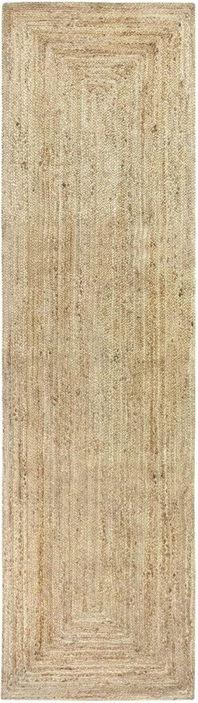 HAMID Jute Alhambra Natural Colour Runner Rug – 100% Jute Fibre, Hand-Braided Carpets, Living Room, Dining Room, Bedroom, Hallways, Natural Colour (80 x 300 cm) HAMID Jute Alhambra Natural Colour Runner Rug – 100% Jute Fibre, Hand-Braided Carpets, Living Room, Dining Room, Bedroom, Hallways, Natural Colour (80 x 300 cm)