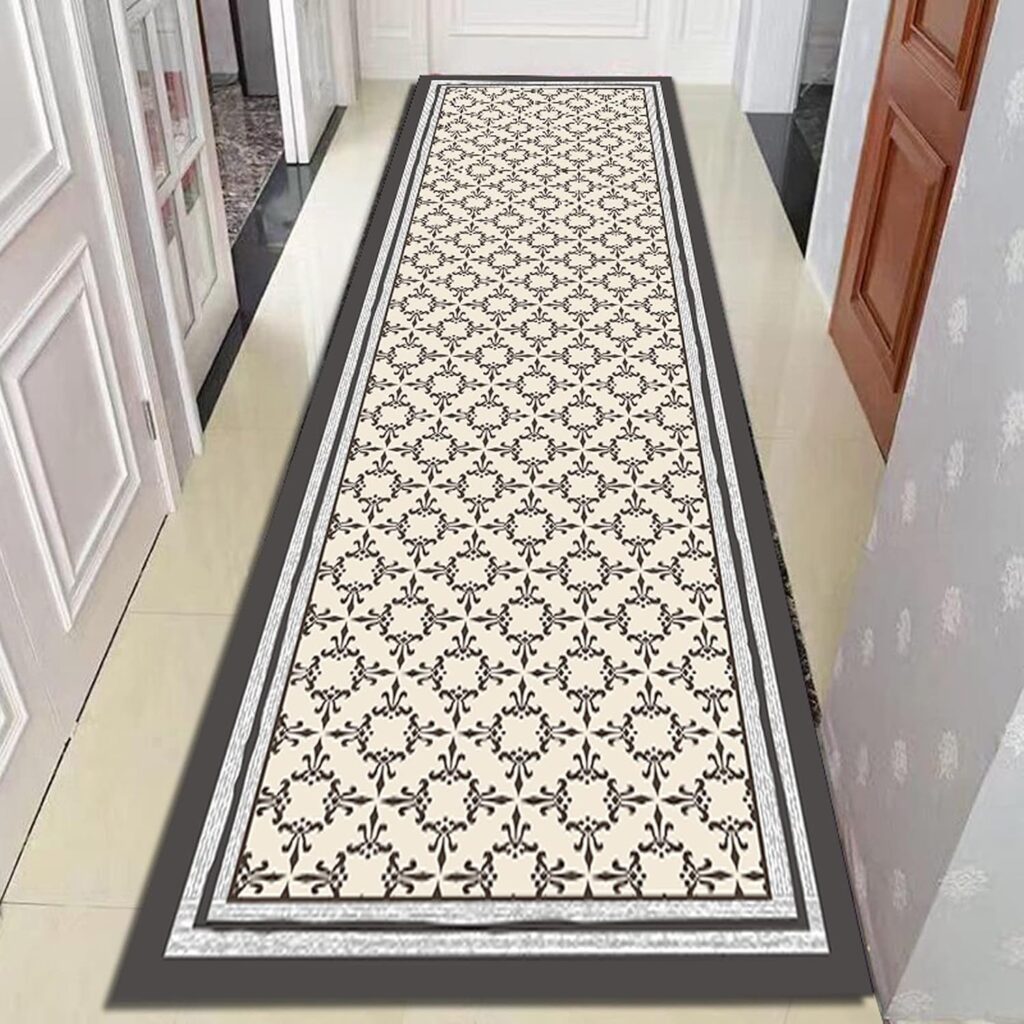 Extra Long Hallway Runner Rug Kitchen Hall Stairs Narrow Runner Rug with Non Slip Backing Contemporary Non Slip Long Rugs Aisle Stair Carpet,1m x 4.5m