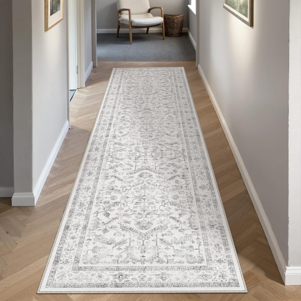 Vintage Grey Rug Hallway Runner 60 x 240 cm Carpet Runner Boho Washable Carpet Soft Non-Slip Long Rugs Kitchen Bedroom Bed Rug Office Short Pile Rug Rug Vintage Grey Rug Hallway Runner 60 x 240 cm Carpet Runner Boho Washable Carpet Soft Non-Slip Long Rugs Kitchen Bedroom Bed Rug Office Short Pile Rug Rug