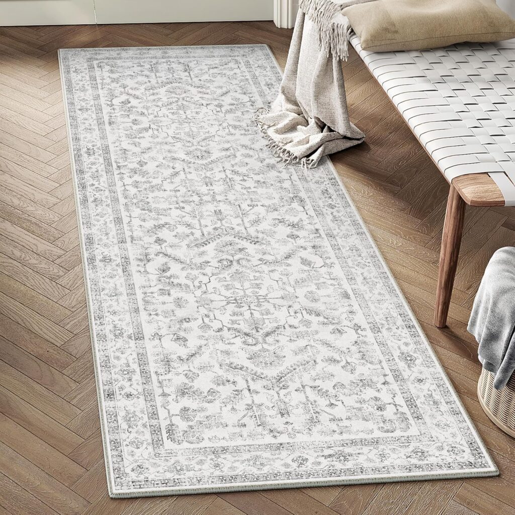 Vintage Grey Rug Hallway Runner 60 x 180 cm Carpet Runner Boho Washable Carpet Soft Non-Slip Long Rugs Kitchen Bedroom Bed Rug Office Short Pile Rug Rug Vintage Grey Rug Hallway Runner 60 x 180 cm Carpet Runner Boho Washable Carpet Soft Non-Slip Long Rugs Kitchen Bedroom Bed Rug Office Short Pile Rug Rug