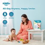 Amazon Brand - Supples Premium Baby Diaper Pants | 62 Baby Diapers | Large | 9-14 Kg | 12 Hrs Absorption | Cushiony Cotton Soft Fabric | Phthalates-Free | Triple Leak Guard - Image 2