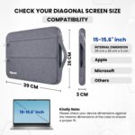 Dyazo Water Resistant Laptop Sleeve/Laptop case/laptop cover with Handle Compatible for 15 Inch to 15.6" Inches laptops & Notebooks - Grey - Image 2