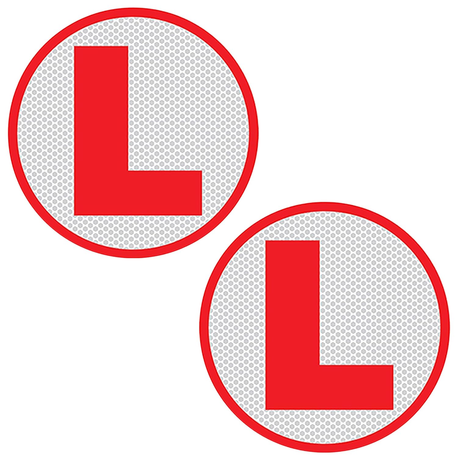 GLUN ® VinylReflective L Glass Sticker for Learning Drivers | *