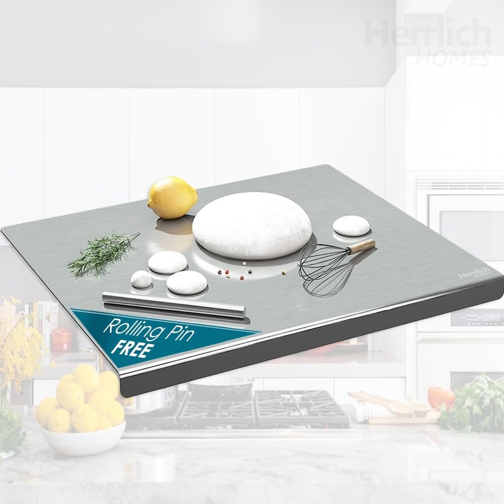 Herrlich Homes 304 Stainless Steel Chopping Board with Lip for *
