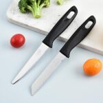 Pigeon by Stovekraft Edge High Grade Stainless Steel 4 Pcs Kitchen Knife Set | Black - Image 2