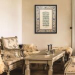 Art Decor Framed Ayat ul Kursi Wall Art Islamic Fine Art Arabic Calligraphy Wall Décor for Living Room Bedroom Dining Room Office Gifting 30x40cm - Image 3