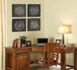 DJSYLIFE Islamic Art Wall Decor Arabic Calligraphy Art Decorative Black Muslim Paintings Prints Religious Quran Artwork Decorations 12" W x 12" H 4 Pieces - Image 3