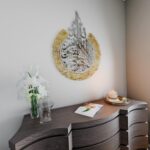 EMAAZZ LLC Ayatul Kursi Islamic Wall Art – Arabic Calligraphy Acrylic Mirror Décor | Muslim Gifts & Islamic Home Wall Decor – Shiny Polished 60×70 cm Ayat al-Kursi Boat Design (In Silver Out Gold) - Image 7