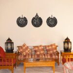 Yookeer 3 Pieces Islamic Wall Decor Muslim Gift Art For Living Room Calligraphy Indoor Wooden Home Bedroom (Black) - Image 5