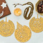 Yookeer 3 Pieces Islamic Wall Decor Muslim Gift Wall Decor Islamic Wall Art for Living Room Calligraphy Wall Indoor Decor Wooden Islamic Wall Art Decor for Home Bedroom Decor (Gold) - Image 3