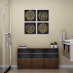 BPA® Islamic Canvas Wall Art for Living Room Modern Arabic Calligraphy Decor Home Muslim Painting Prints Artwork Religious Framed Poster Pictures Ready to Hang, 16x16 inch - Image 3