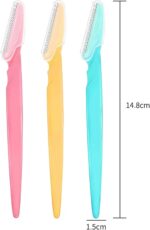3 Pcs Eyebrow Razor for Women and Men, Facial Hair Remover, Dermaplaning Tool for Face, Precision Eyebrow Shaper, Multipurpose Exfoliating Trimmer with Safety Cover - Image 6