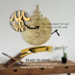 iwa concept Ayatul Kursi Metal Islamic Wall Art, Throne Verse Arabic Calligraphy Decor, Quran Verse Housewarming Gift for Muslims During Ramadan (Gold, Large 24.8x19.3 inches) - Image 5