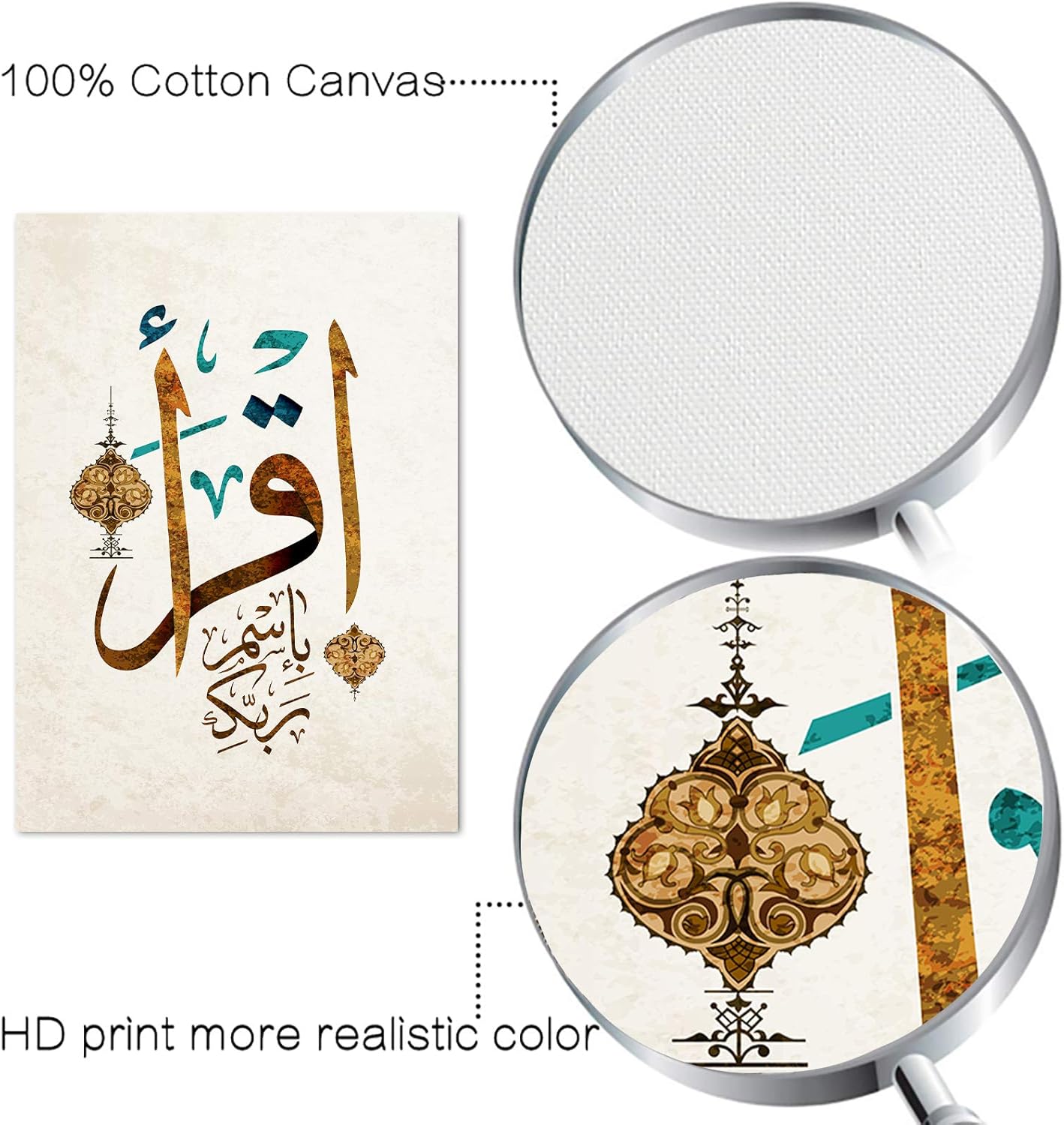 RBPRIDE Islamic Canvas Wall Art Ramadan Decorations Muslim for Living Room Calligraphy Prints Arabic Decor Home Quran Colorful Poster Unframed - Image 4