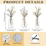 Metal Flowers Wall Arts, Rustic Farmhouse Decor Beige Minimalist Flower Wall Decors for Living room Bathroom Bedroom Dining Room, Housewarming Gifts, 3 Pieces, Beige Gold - Image 6