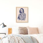 Art Decor Line Drawing Minimal Woman Portrait Modern Art Wall Art Framed Fine Art Wall Décor Art for Living Room Bedroom Home Office Gifting 60x80cm - Image 3