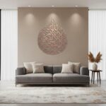 Sulfar Islamic Wall Art Decor | Ayatul Kursi XL Shiny Polished Acrylic Calligraphy | Ramadan & Home Decoration Gift for Muslims | 12 Inches | Copper - Image 4