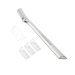 Tweezerman Eyebrow Razor with 3 Replacement Blades and Safety Cap (Stainless Steel)