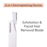 PROTOUCH Electric Dermaplaning Device | Beauty Tool | 2 in 1 Eyebrow & Face Hair Remover with Gentle Exfoliation | Quick, Painless, Smoother & Glowing Skin | 3 Attachment | Easy & Safe to Use - Image 2