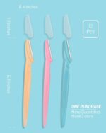 Eyebrow Razor for Women, 12 Pcs Dermaplaning Tool for Face Professional, Face Razor for Women Facial Hair Remover - Image 3