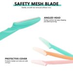 Dermaplaning Tool 12 Pcs Face Razors for Women and Men Eyebrow Razor with Cover Face Shaver Facial Hair Removal Eyebrow Trimmer - Image 2