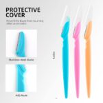 24 Pack of Eyebrow Razor for Women Face Razors Eyebrow Trimmer Dermaplaning Tool Facial Razor with Safety Cover Multipurpose Exfoliating Dermaplaning Hair Trimmer Shaper Shaver with Precision for Men - Image 2