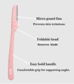 Dermaplaning Tool - Foldable Facial Razor for Women and Men, (3ct) | Womens Facial Peach Fuzz Remover & Eyebrow Trimmer, Dermaplaning Razor, Face Razors for Women, 3 pc (Pink) - Image 7